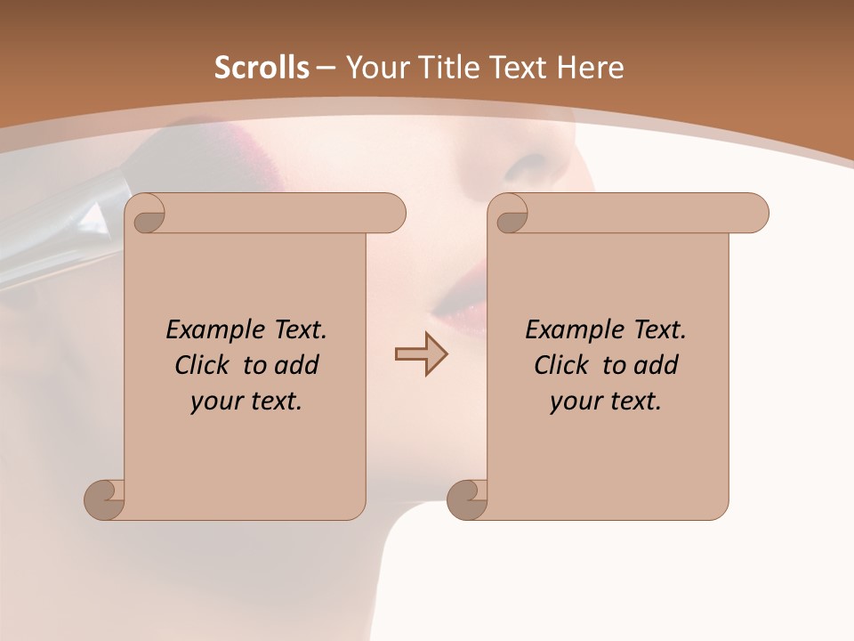 Natural Brunette Apply PowerPoint Template