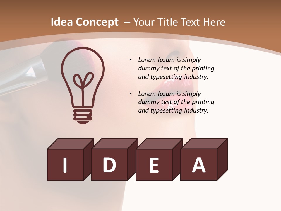 Natural Brunette Apply PowerPoint Template