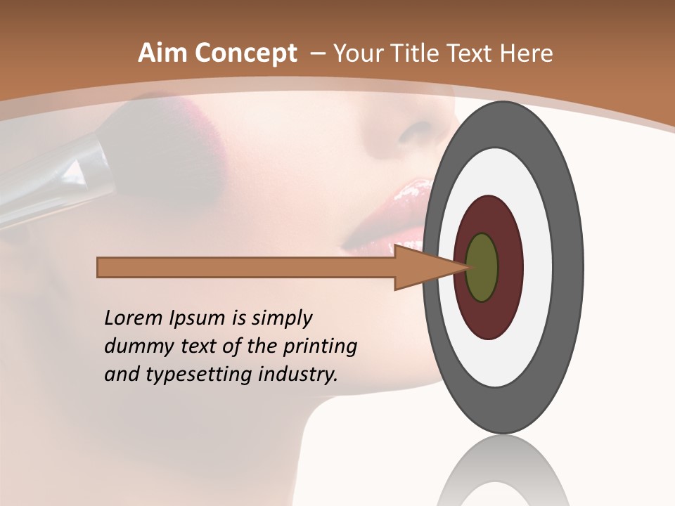 Natural Brunette Apply PowerPoint Template