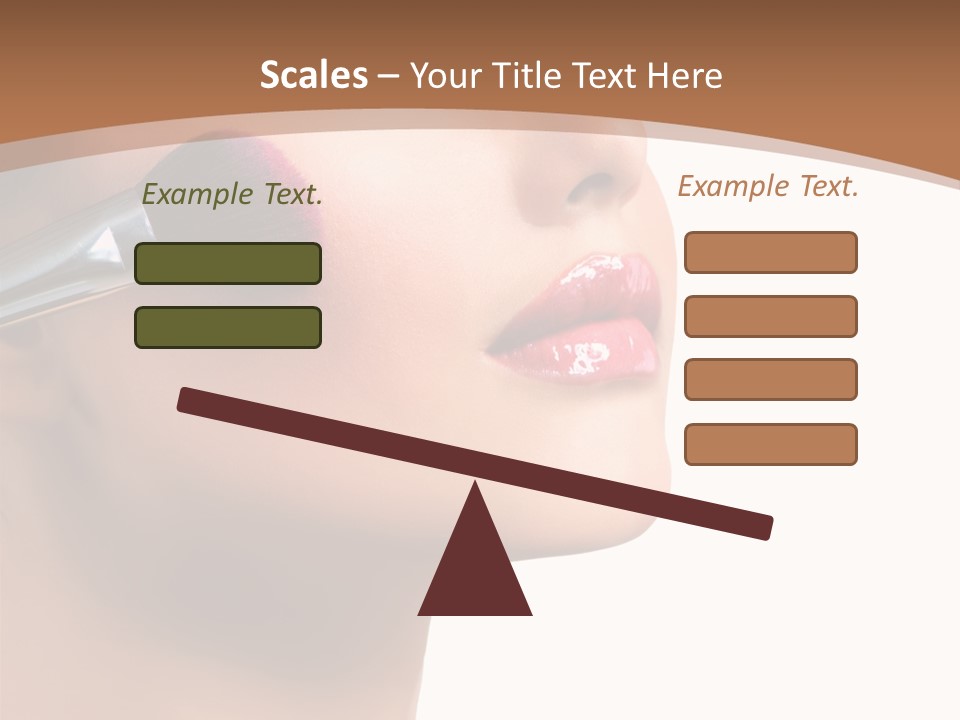 Natural Brunette Apply PowerPoint Template