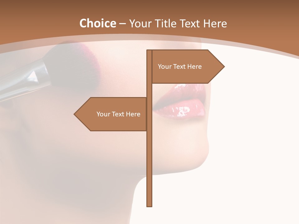 Natural Brunette Apply PowerPoint Template