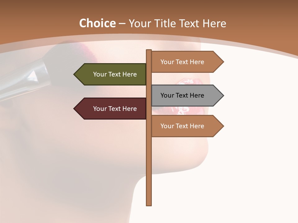 Natural Brunette Apply PowerPoint Template