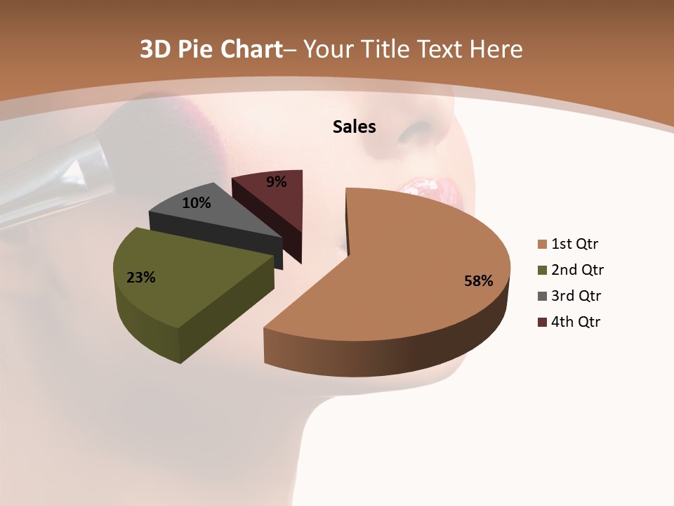 Natural Brunette Apply PowerPoint Template