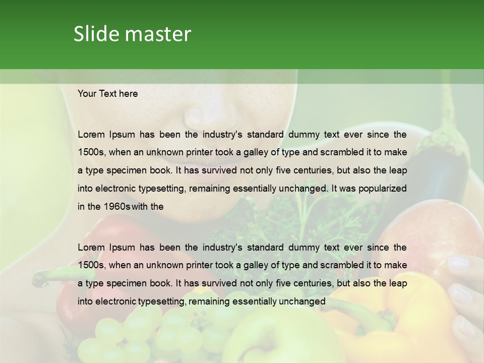 Woman Zucchini Bulgarian PowerPoint Template