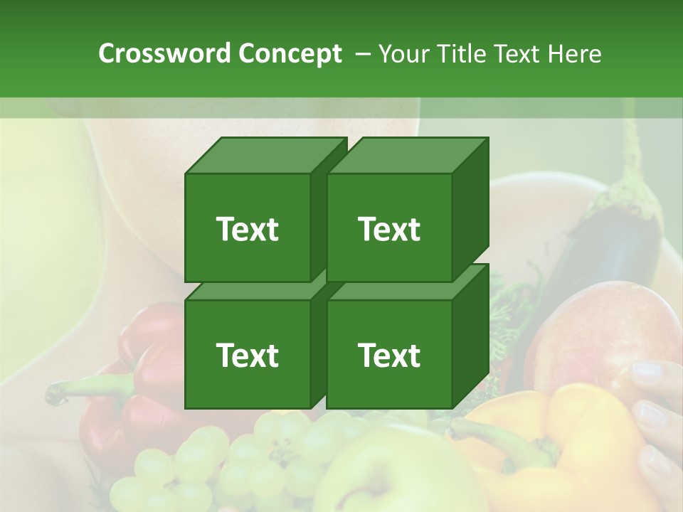 Woman Zucchini Bulgarian PowerPoint Template
