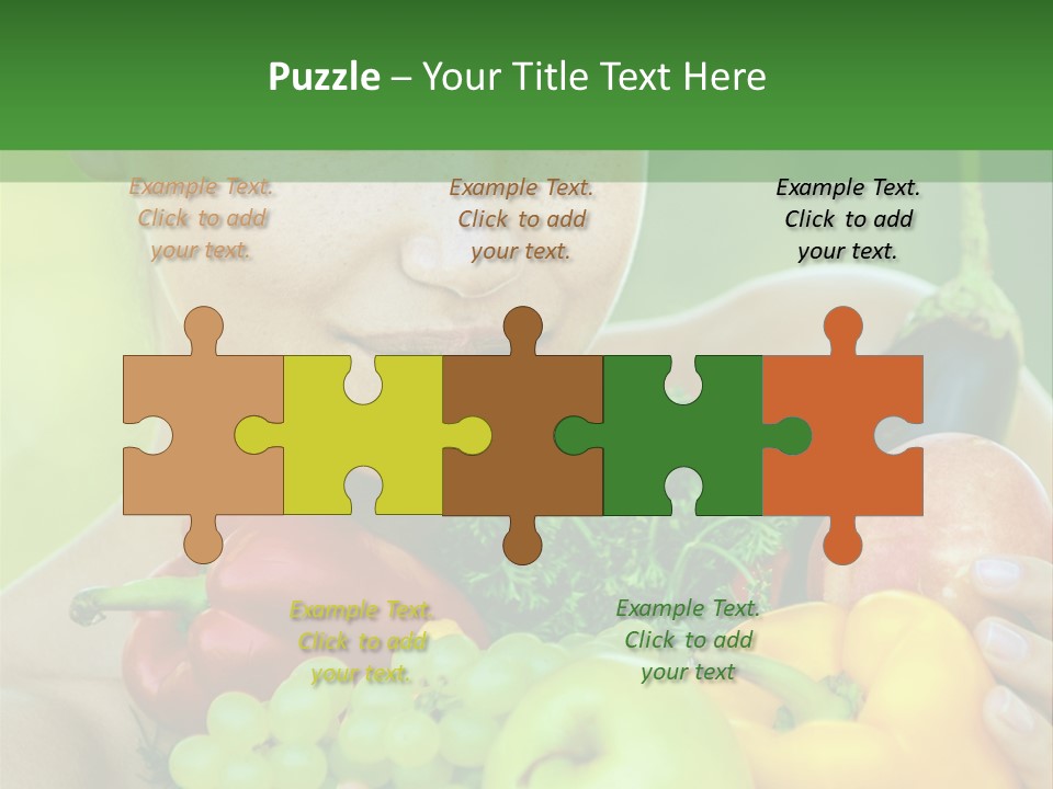 Woman Zucchini Bulgarian PowerPoint Template