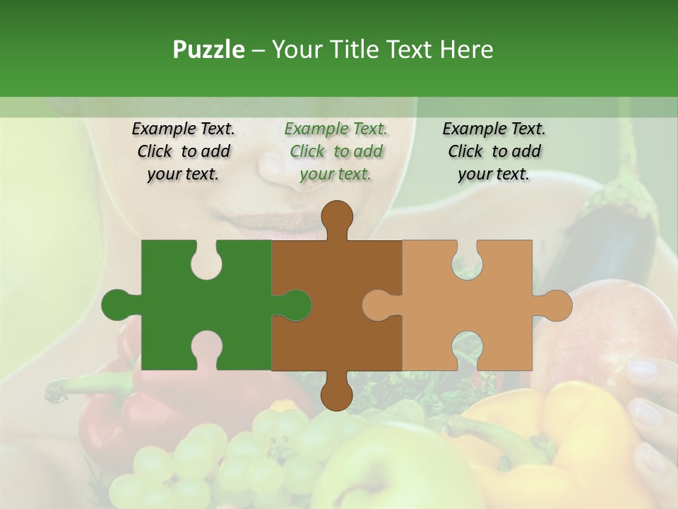 Woman Zucchini Bulgarian PowerPoint Template