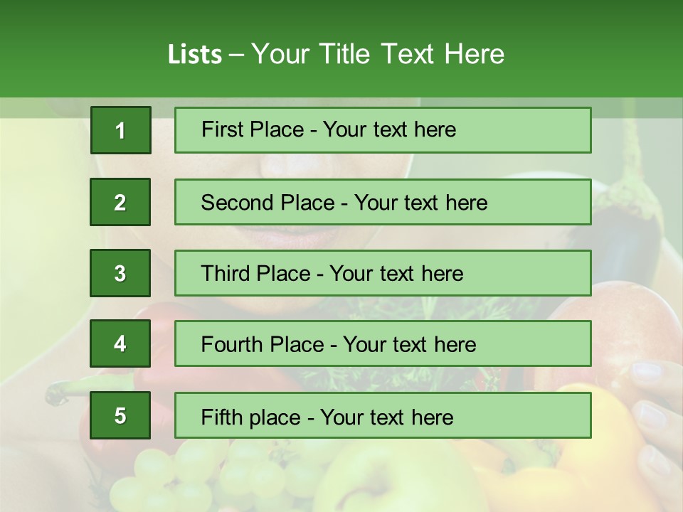 Woman Zucchini Bulgarian PowerPoint Template
