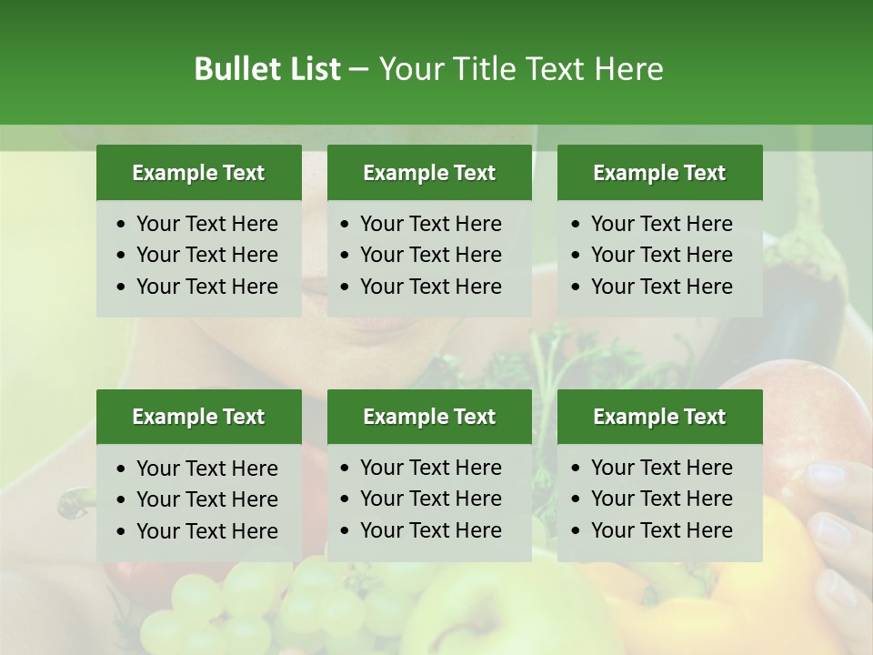 Woman Zucchini Bulgarian PowerPoint Template