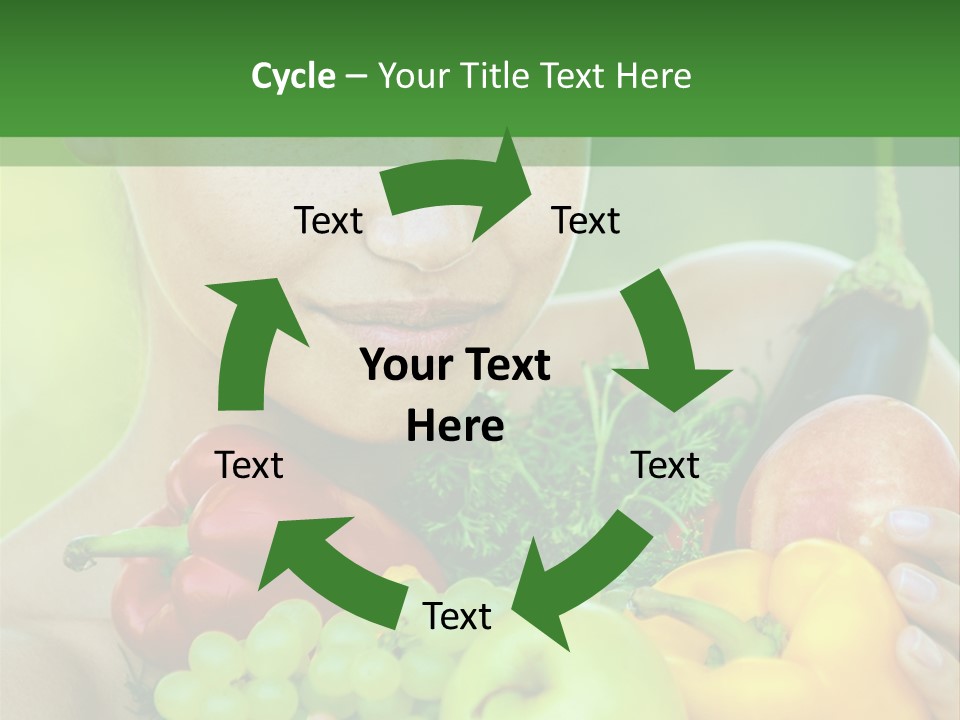 Woman Zucchini Bulgarian PowerPoint Template