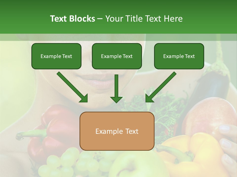 Woman Zucchini Bulgarian PowerPoint Template