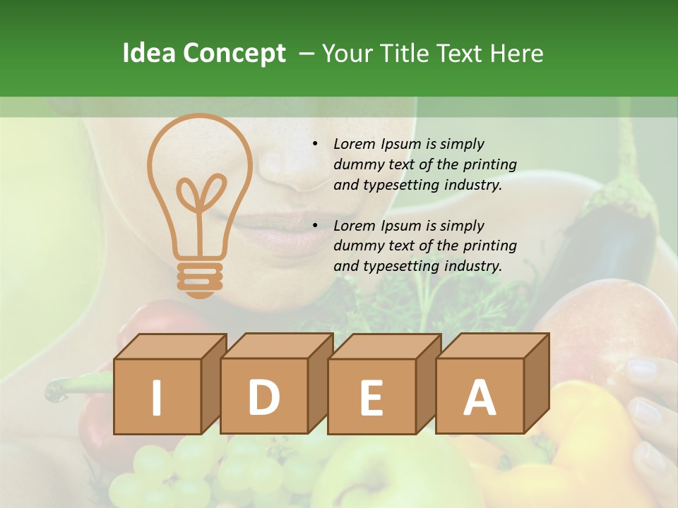 Woman Zucchini Bulgarian PowerPoint Template