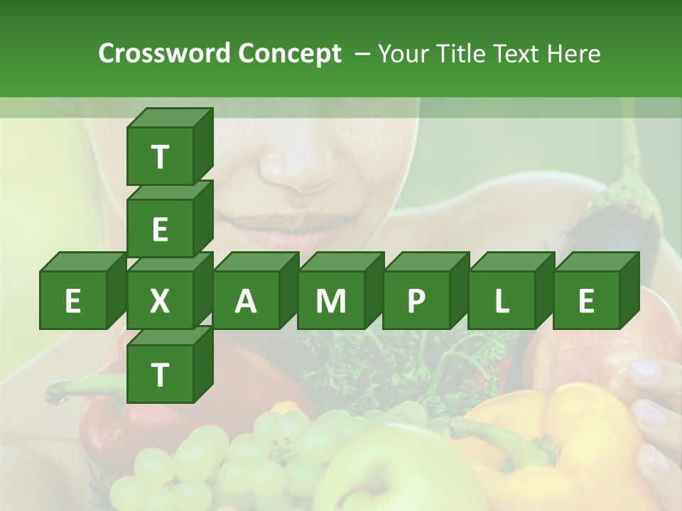 Woman Zucchini Bulgarian PowerPoint Template