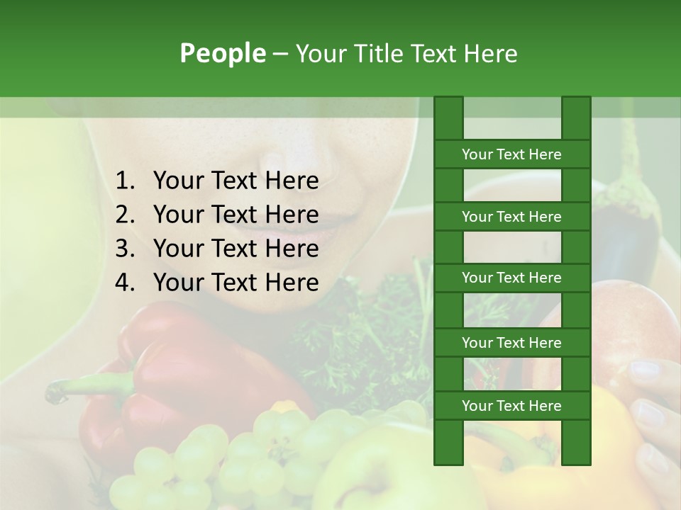Woman Zucchini Bulgarian PowerPoint Template