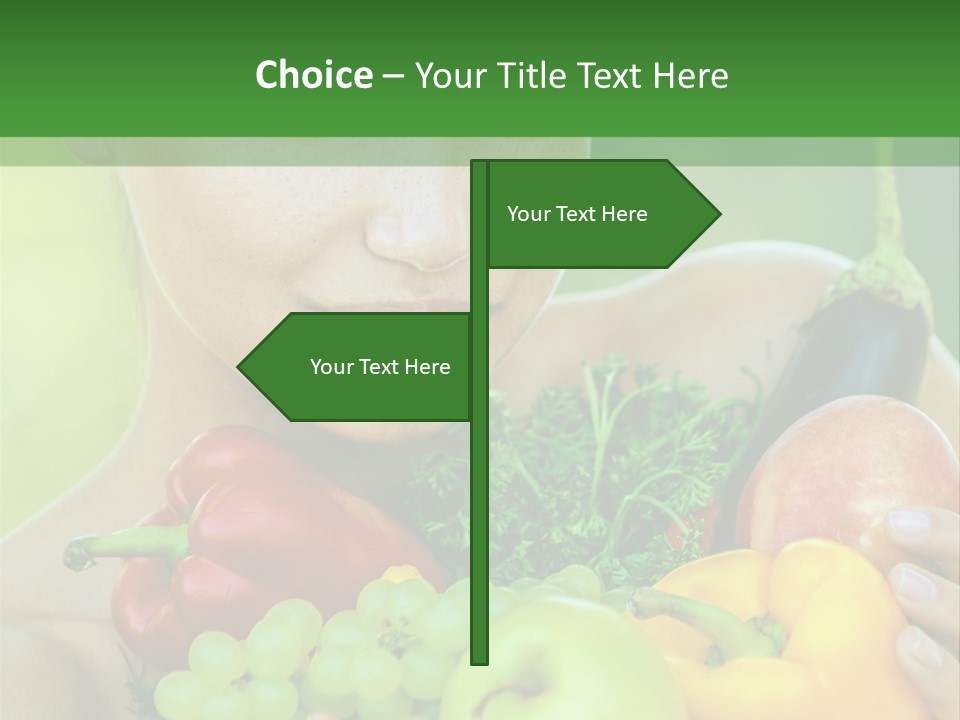 Woman Zucchini Bulgarian PowerPoint Template