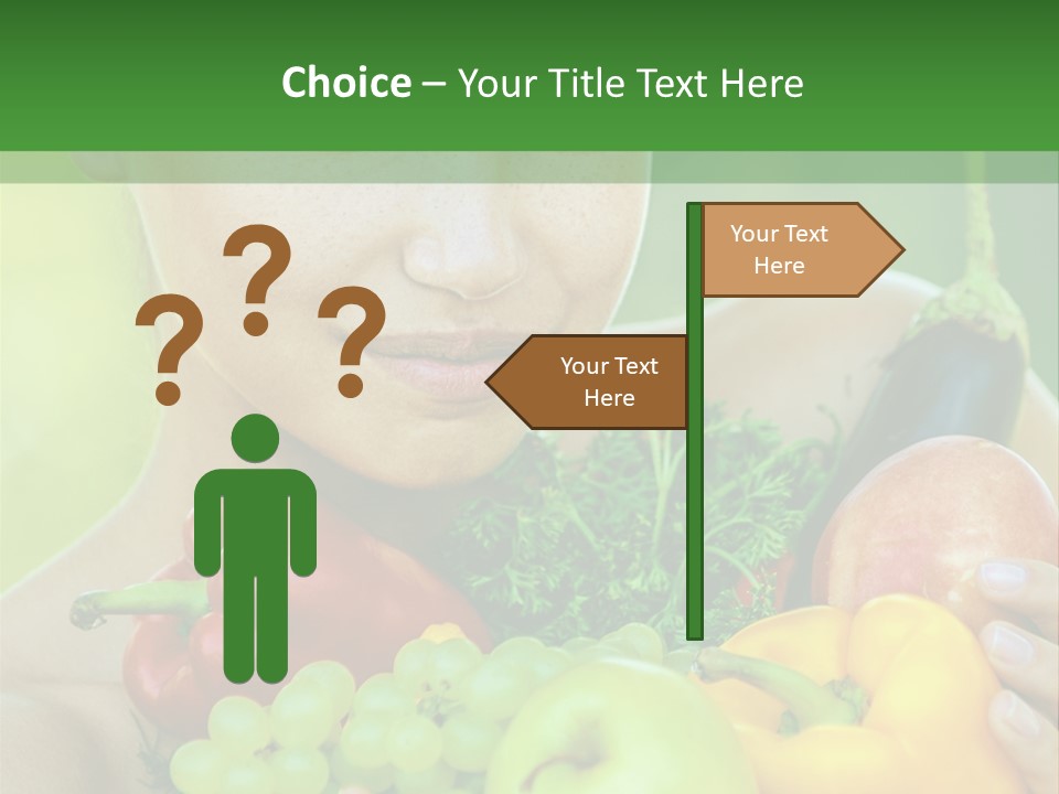 Woman Zucchini Bulgarian PowerPoint Template