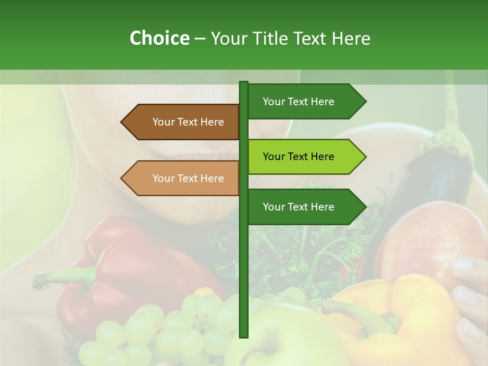 Woman Zucchini Bulgarian PowerPoint Template