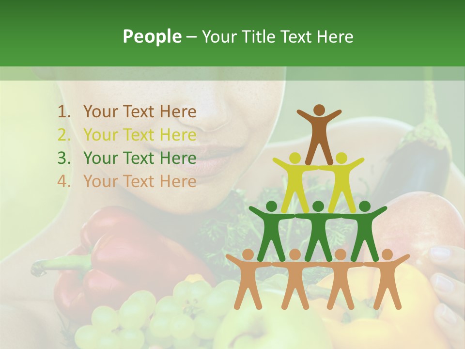 Woman Zucchini Bulgarian PowerPoint Template