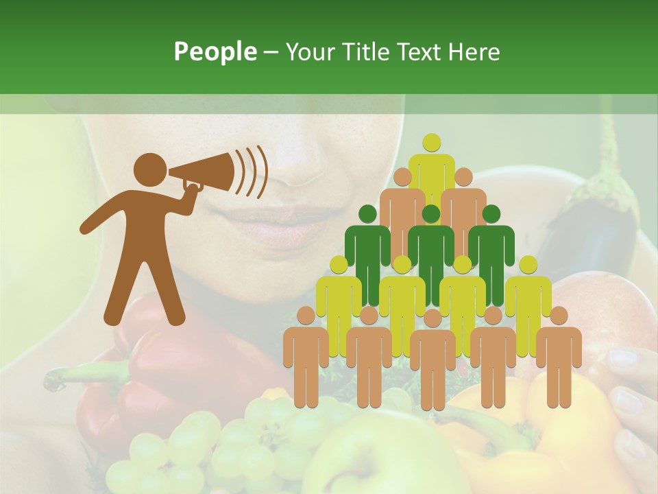 Woman Zucchini Bulgarian PowerPoint Template