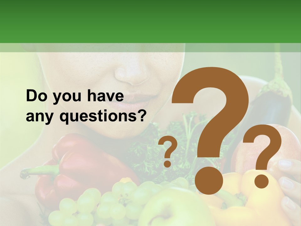 Woman Zucchini Bulgarian PowerPoint Template