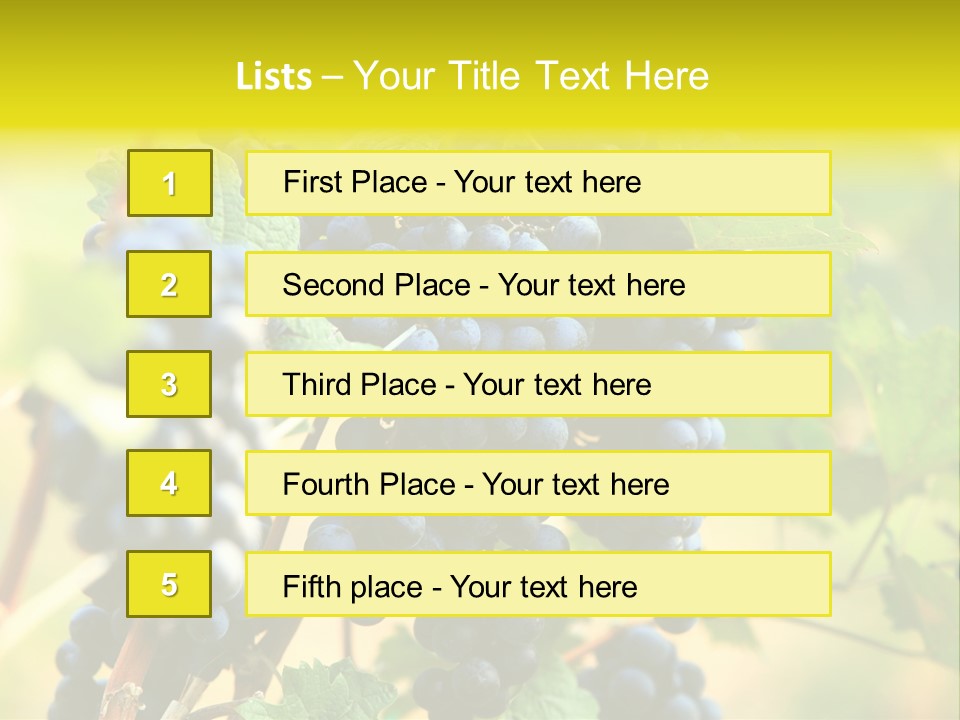 Bunch Vino Green PowerPoint Template