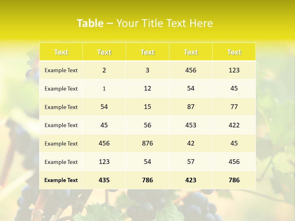 Bunch Vino Green PowerPoint Template