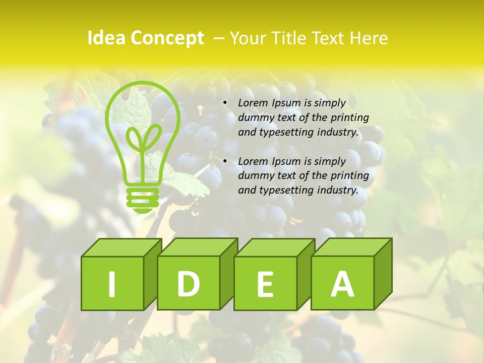 Bunch Vino Green PowerPoint Template