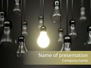 Vertical Supply Bulb PowerPoint Template