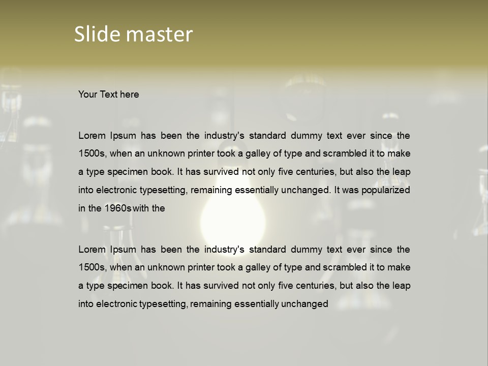 Vertical Supply Bulb PowerPoint Template