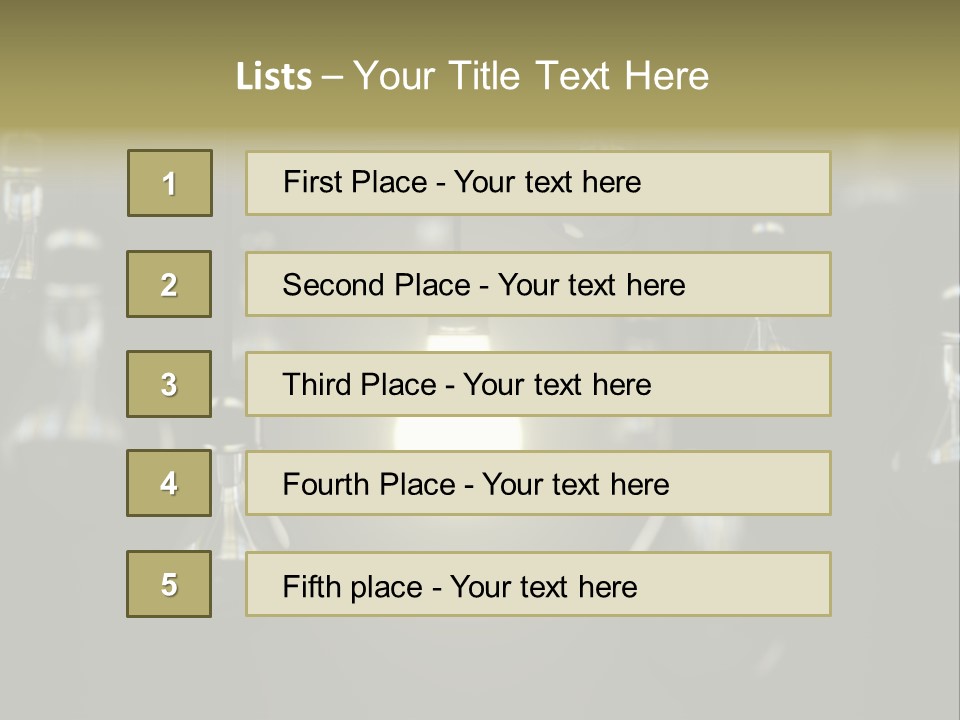 Vertical Supply Bulb PowerPoint Template