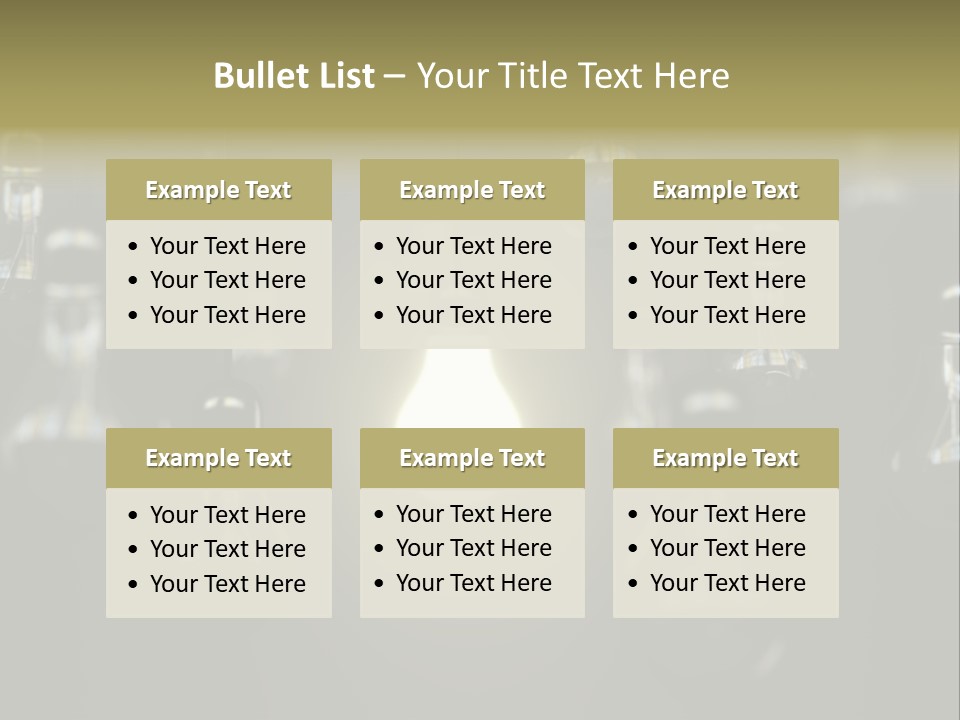 Vertical Supply Bulb PowerPoint Template