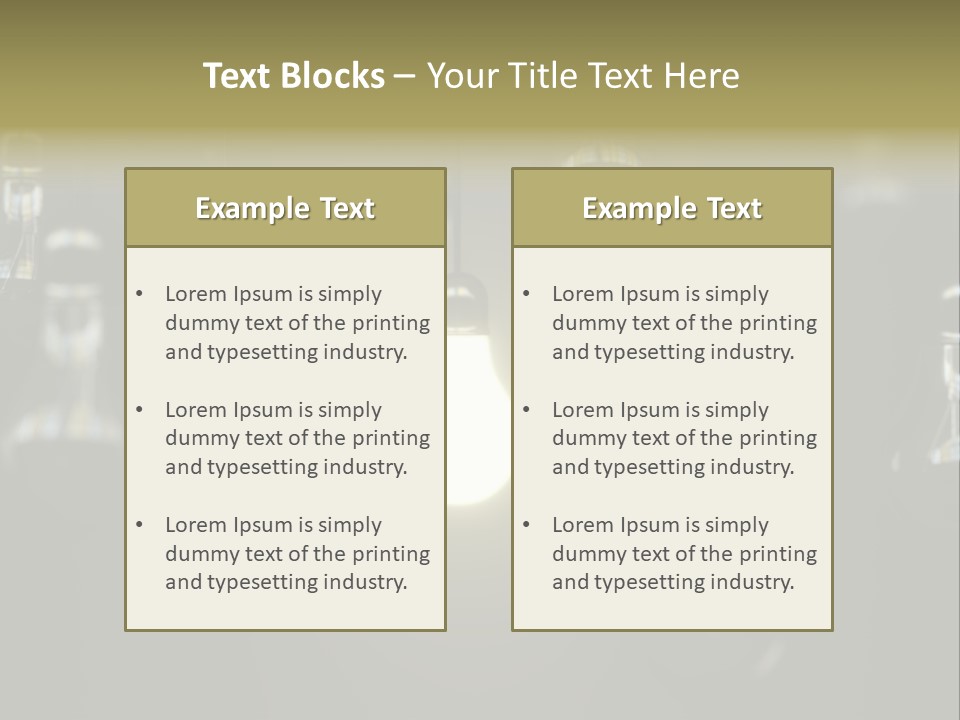Vertical Supply Bulb PowerPoint Template