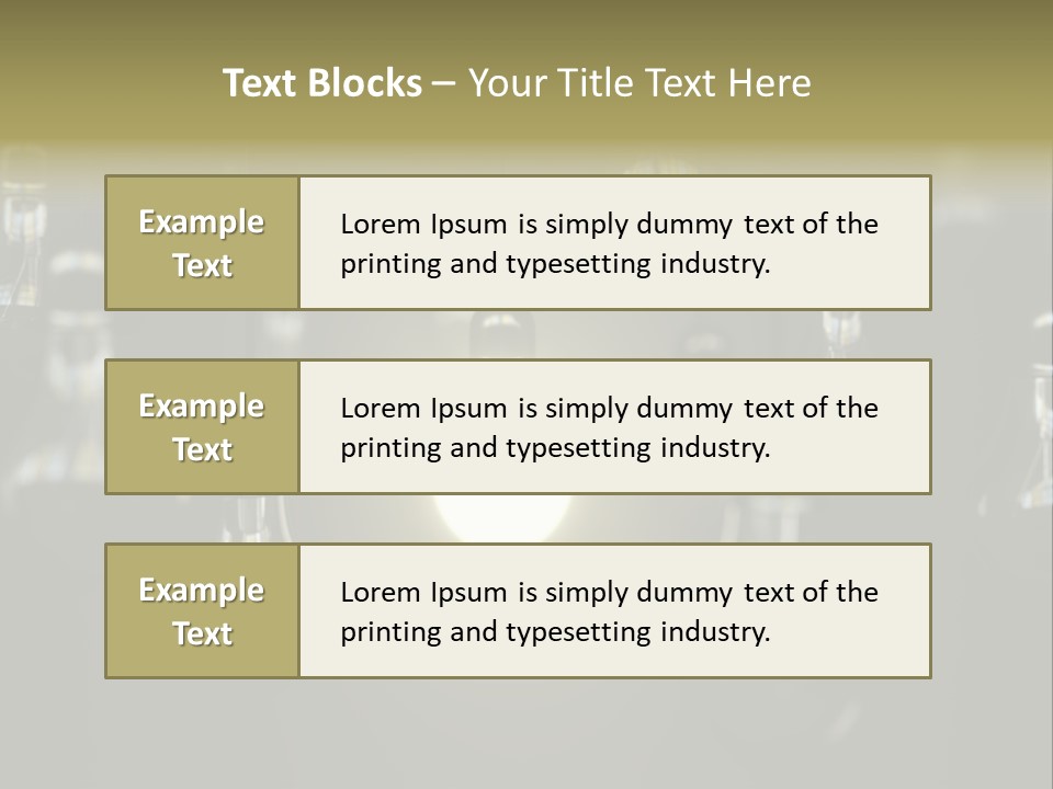 Vertical Supply Bulb PowerPoint Template