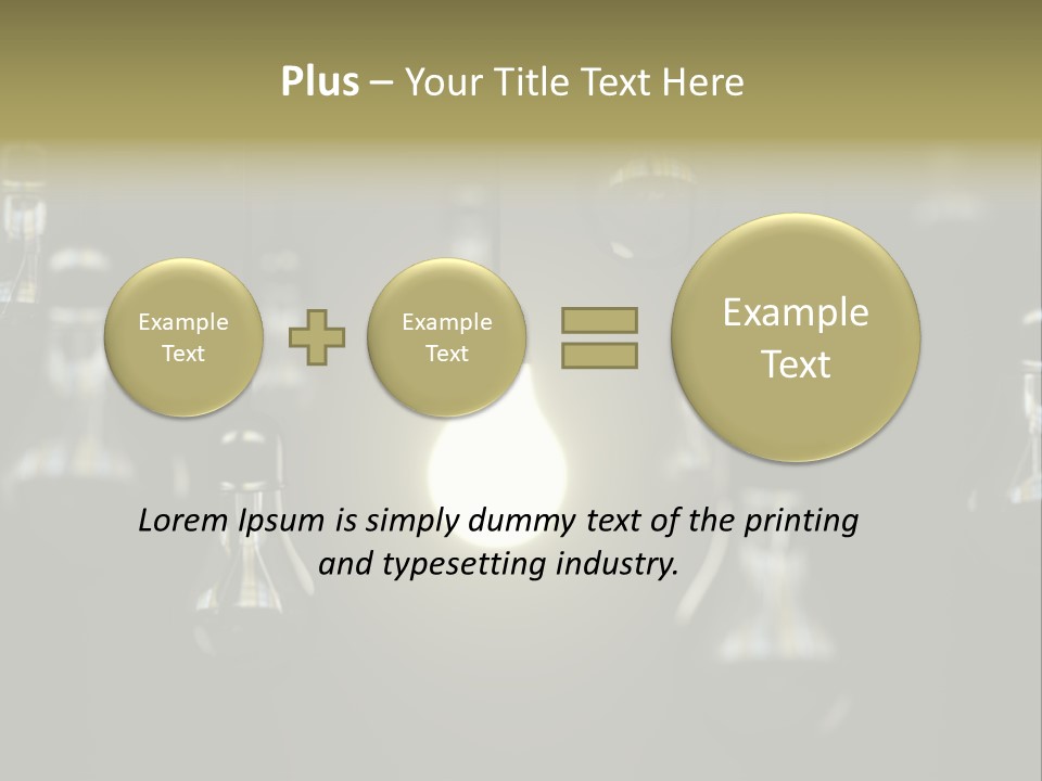 Vertical Supply Bulb PowerPoint Template