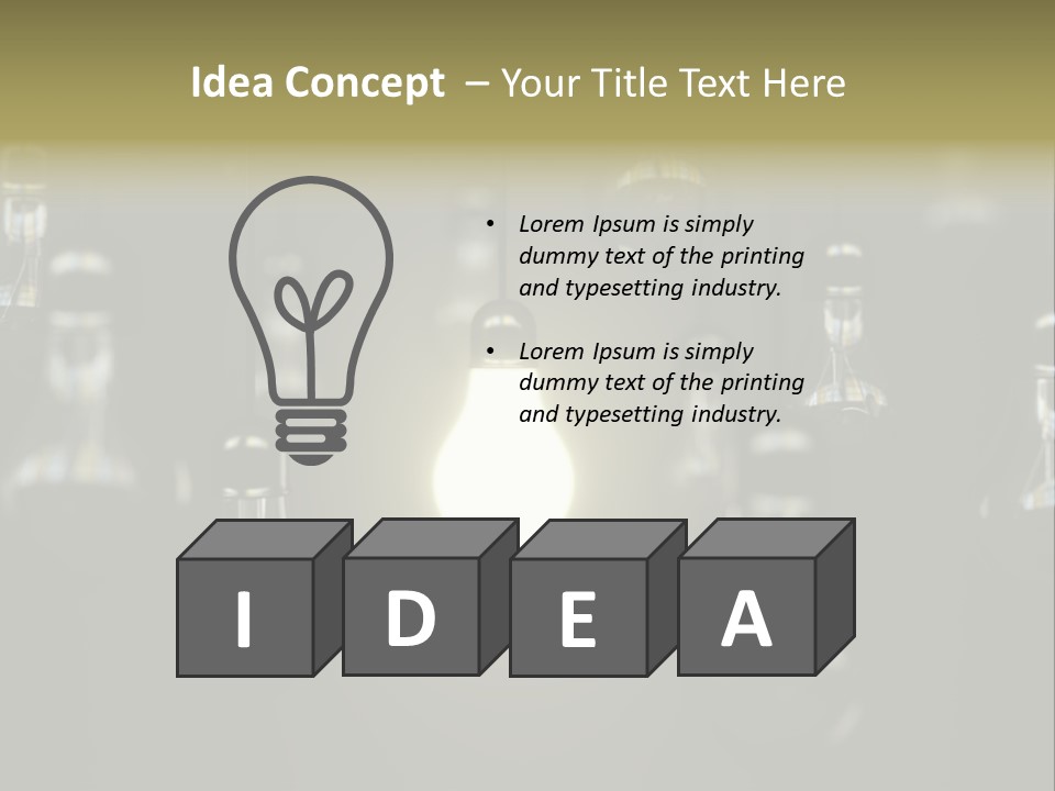 Vertical Supply Bulb PowerPoint Template