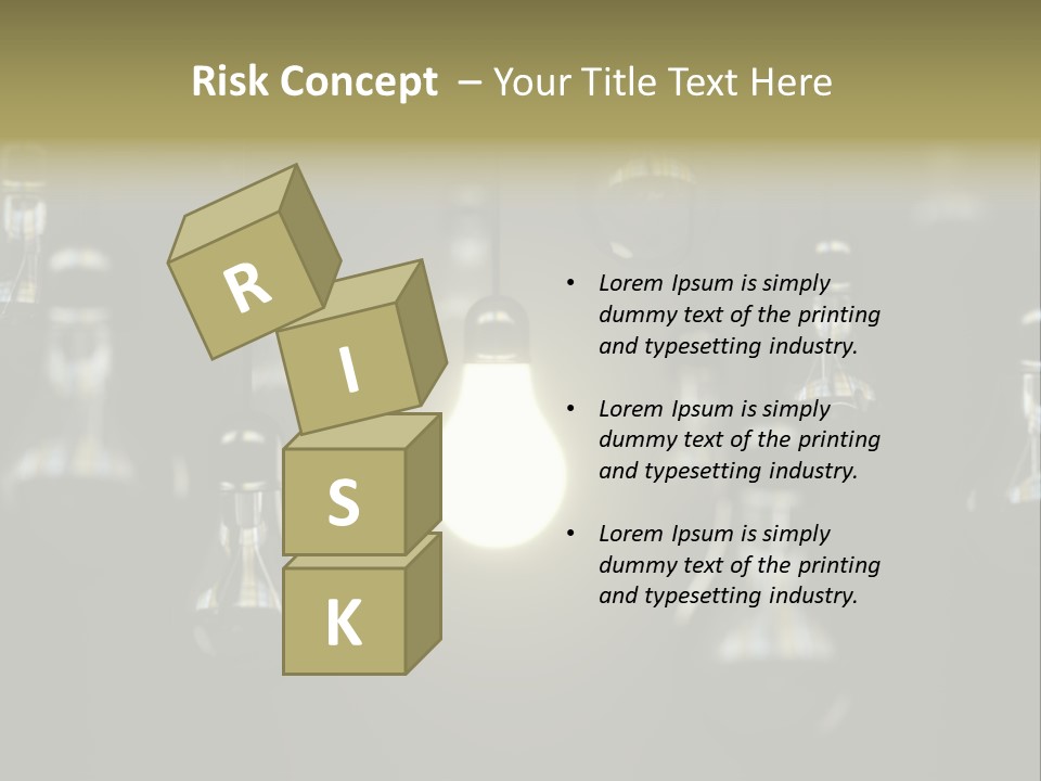 Vertical Supply Bulb PowerPoint Template