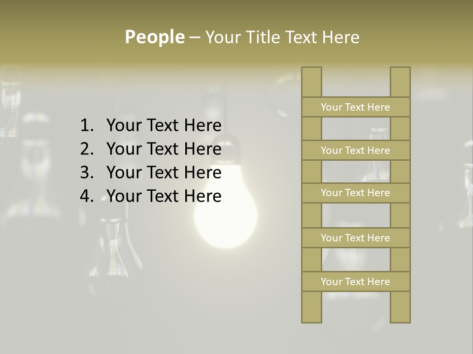 Vertical Supply Bulb PowerPoint Template