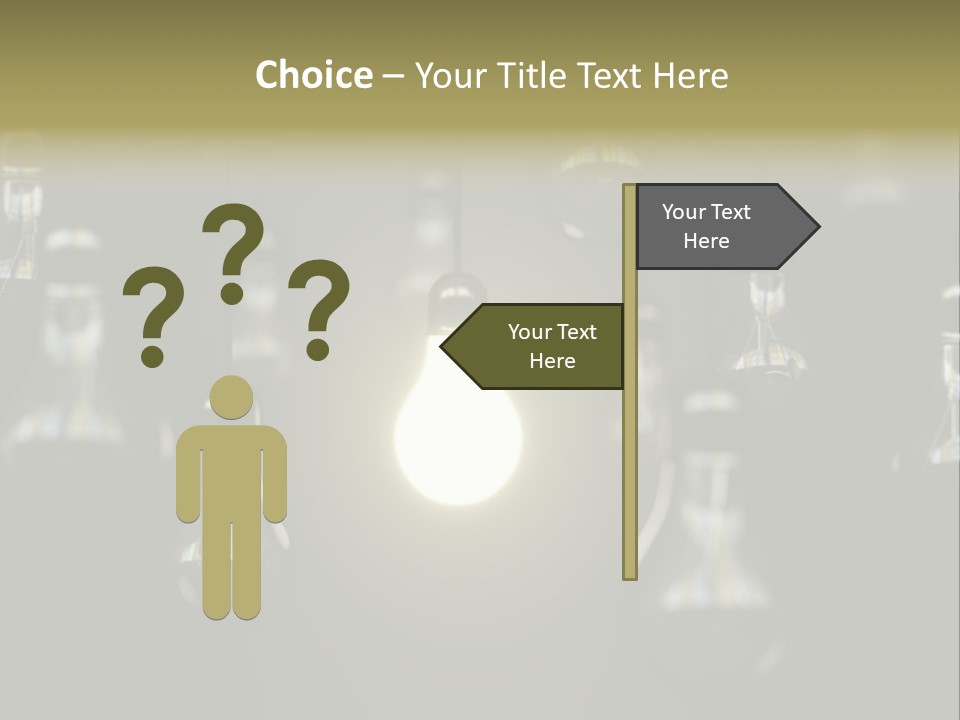 Vertical Supply Bulb PowerPoint Template