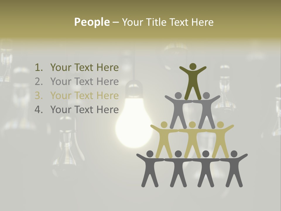 Vertical Supply Bulb PowerPoint Template