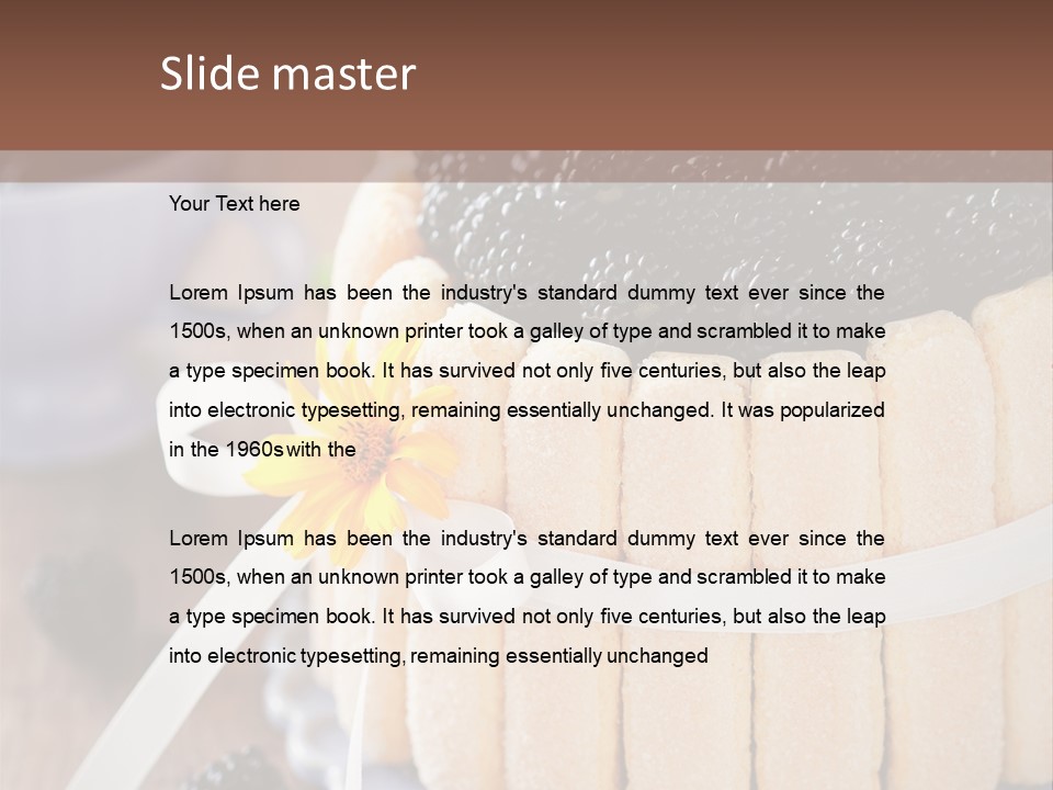 Cookie Flower Orange PowerPoint Template