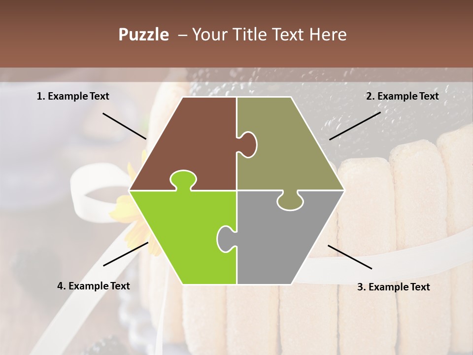 Cookie Flower Orange PowerPoint Template