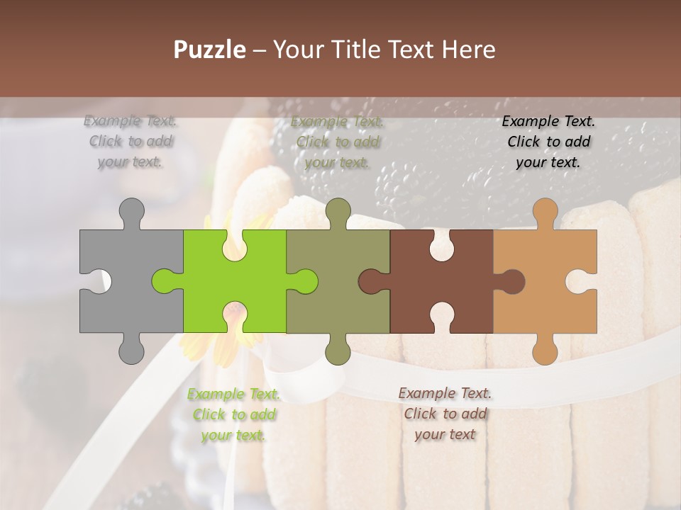 Cookie Flower Orange PowerPoint Template