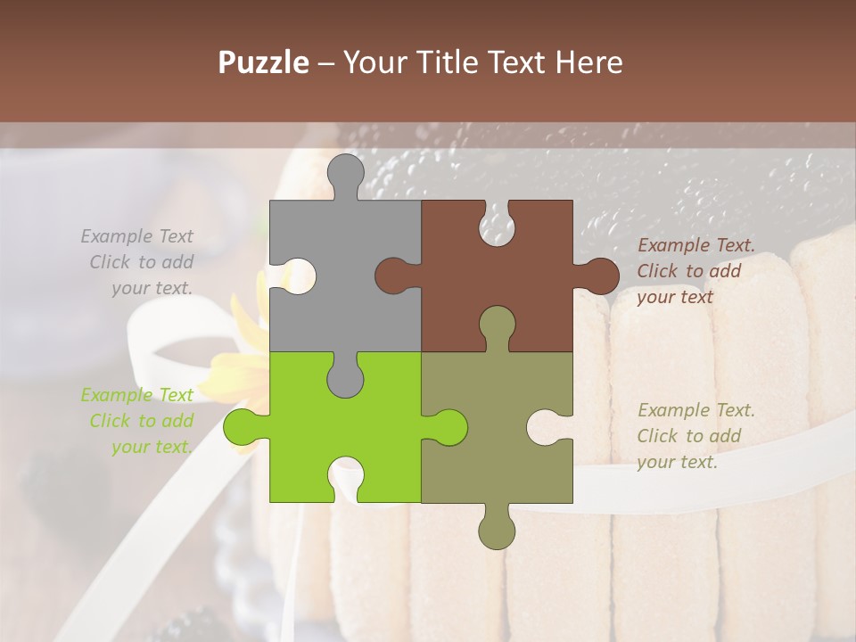 Cookie Flower Orange PowerPoint Template