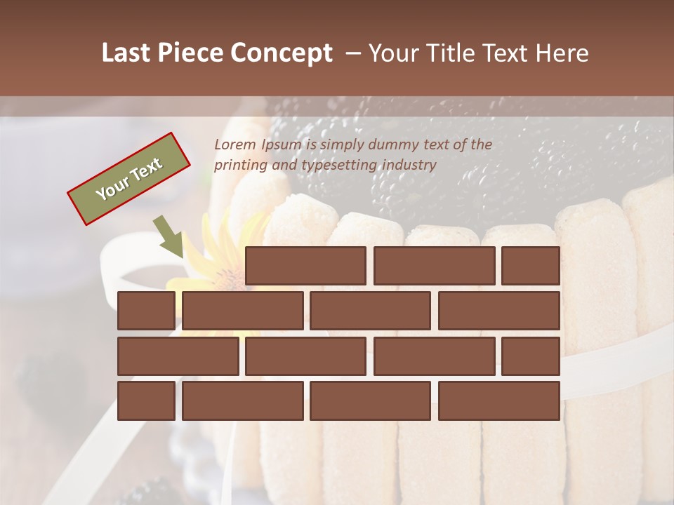 Cookie Flower Orange PowerPoint Template