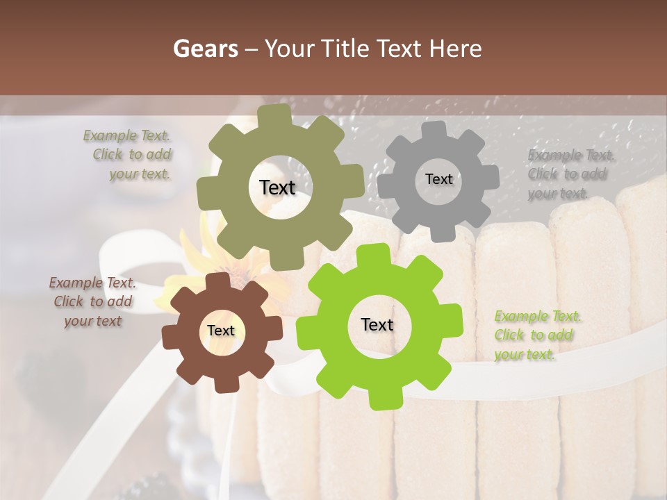 Cookie Flower Orange PowerPoint Template