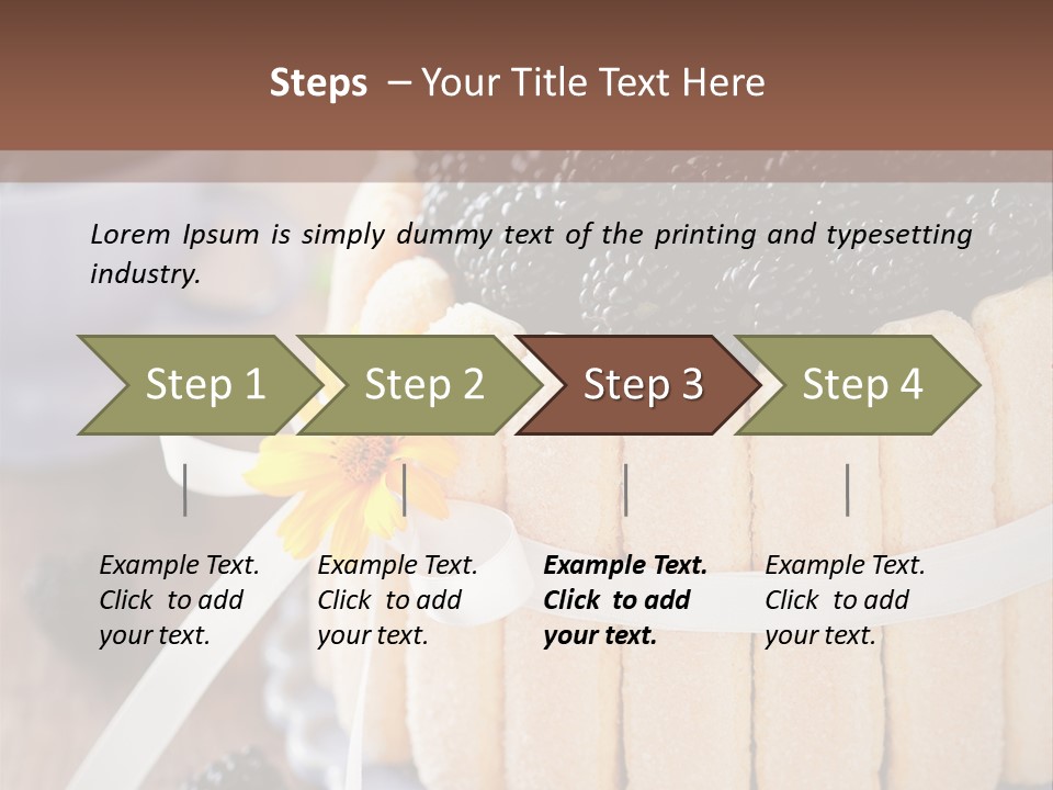 Cookie Flower Orange PowerPoint Template