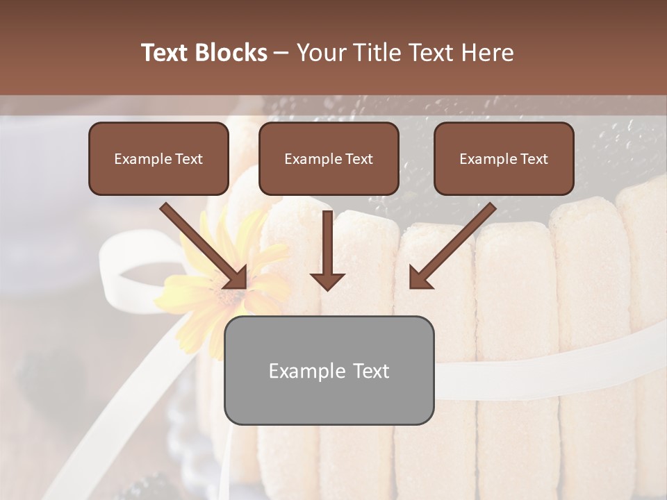 Cookie Flower Orange PowerPoint Template