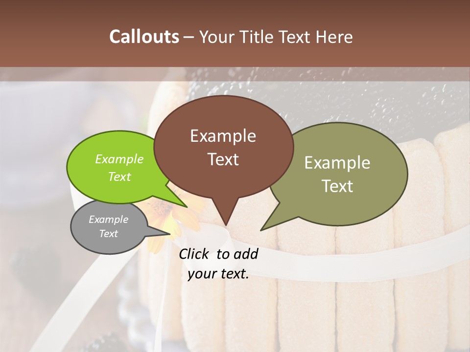 Cookie Flower Orange PowerPoint Template