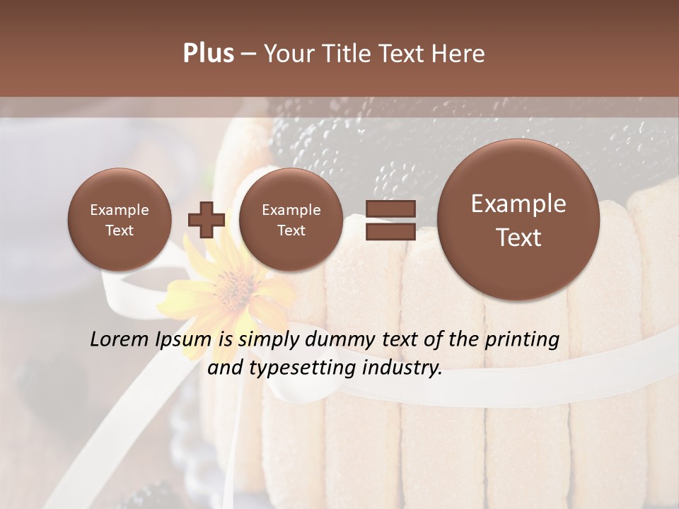 Cookie Flower Orange PowerPoint Template