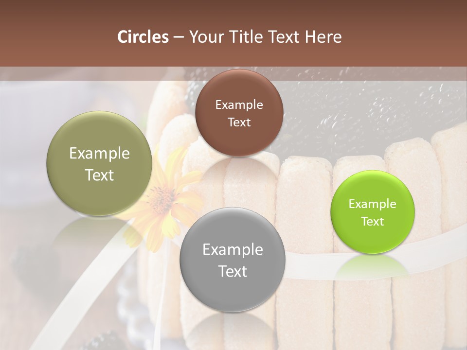 Cookie Flower Orange PowerPoint Template